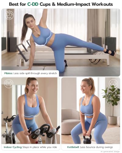 FITTIN Supportive Sports Bra for Women: Adjustable Straps 60% More Lift - image 3