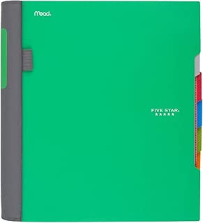 Five Star Advance Spiral Notebook, 5 Subject, College Ruled Paper, 200 Sheets, 11 x 8-1/2 inches, Green (73148) - coolthings.us