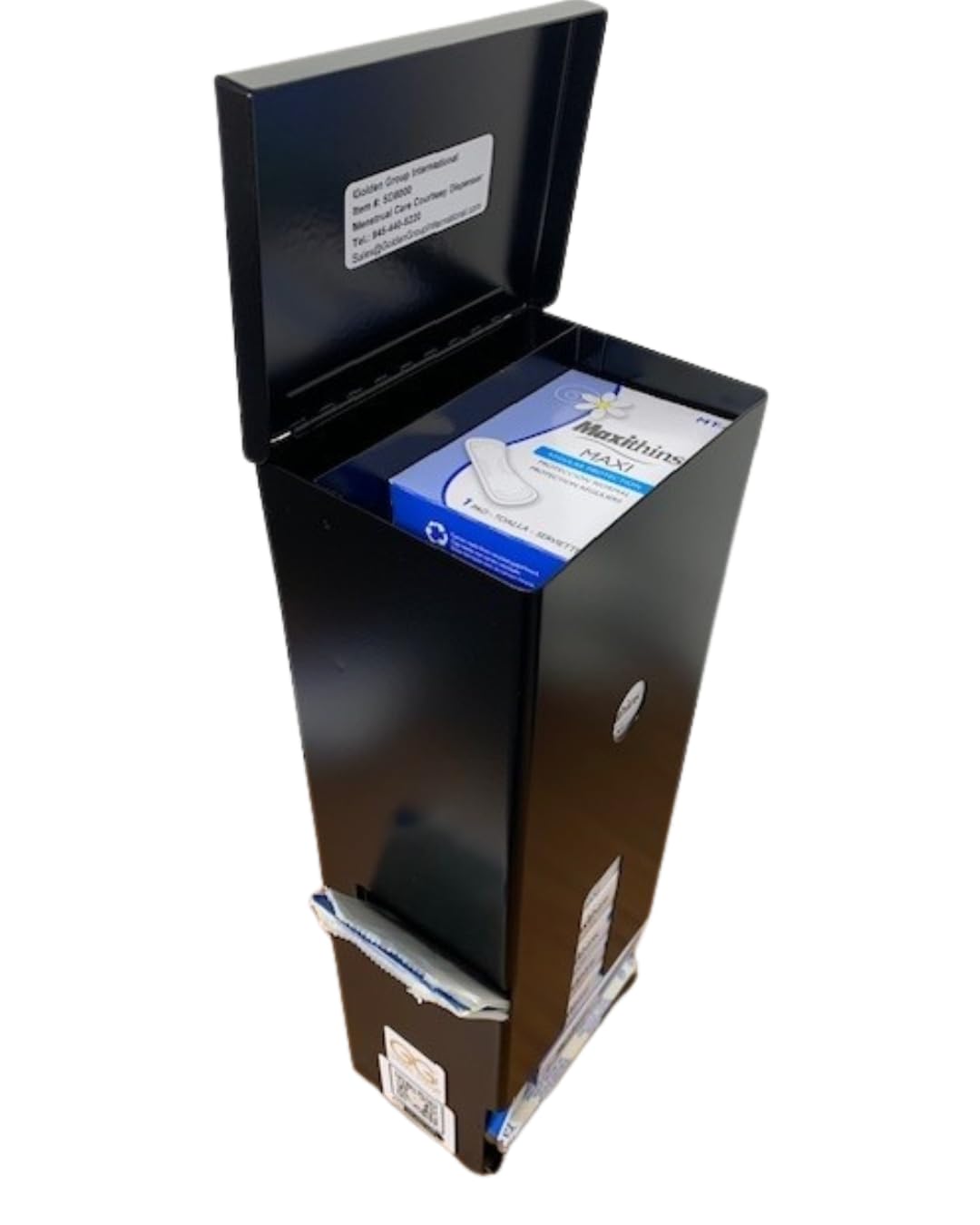 GG Golden Group INTERNATIONAL - Pre filled dual Tampon/Pad Dispenser, Durable black steel image 2