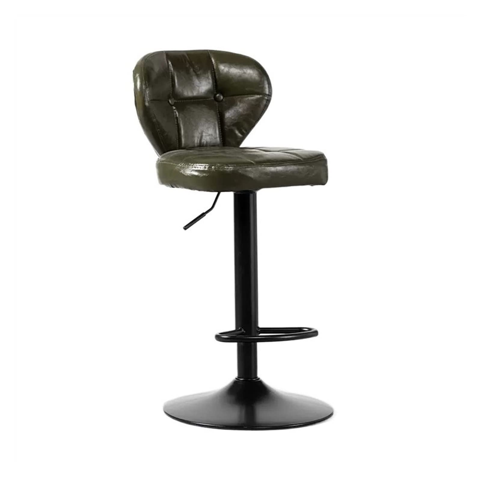 Taburetes De Barra Silla de Bar elevable de Estilo nórdico (63-83cm), Silla de Bar con Respaldo de Cuero PU Minimalista Moderno con Taburete Alto Giratorio Taburetes De Bar(D)