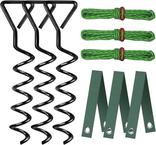 Lot de 9 piquets d'arbre, robustes en spirale pour lisser l'appui ou protéger les jeunes arbres contre les intempéries