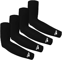 Vista 1 de Achiou Mangas de Brazo de Seda de Hielo Refrigerante, Mangas de Protección Solar UV de Verano, de Compresión UPF 50+ para Mujeres, Voleibol