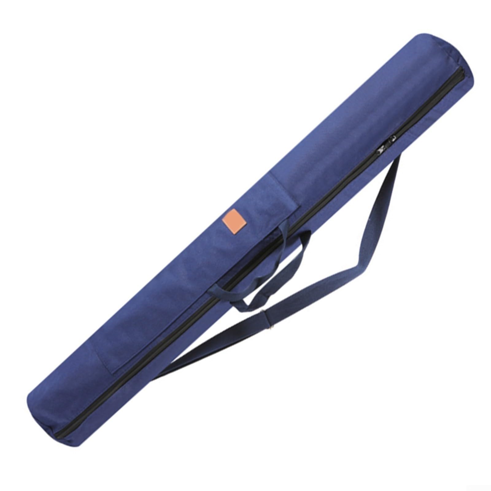 Glomc Canvas Fishing Rod Storage Bag,For Fishing Umbrellas & Tackle,1.4m Long Heavy-Duty Carry Case,With Shoulder Strap,Side Pockets And Foldable Design(blue)