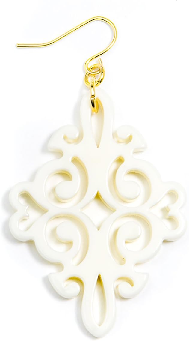 ZENZII Acrylic Resin Twirling Drop Earrings for Women
