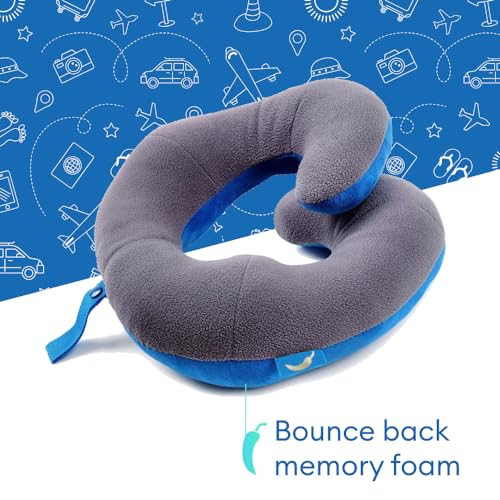 CHILLI-WEAR-Premium-Travel-Pillow-for-Airplane--Neck-Support-Sleep-Comfort-Guaranteed-100-Soft-Memory-Foam-Making-This-An-Ideal-Airplane-Travel-Accessories-Flight-Essentials