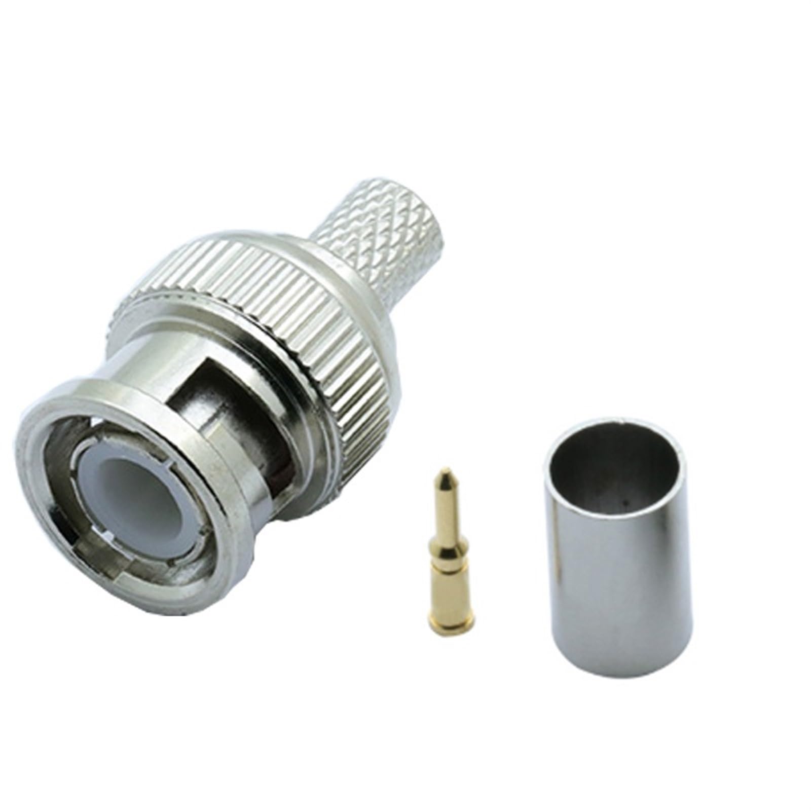 Conector macho BNC para cable coaxial RG59 acoplador de vídeo para sistemas de seguridad CCTV