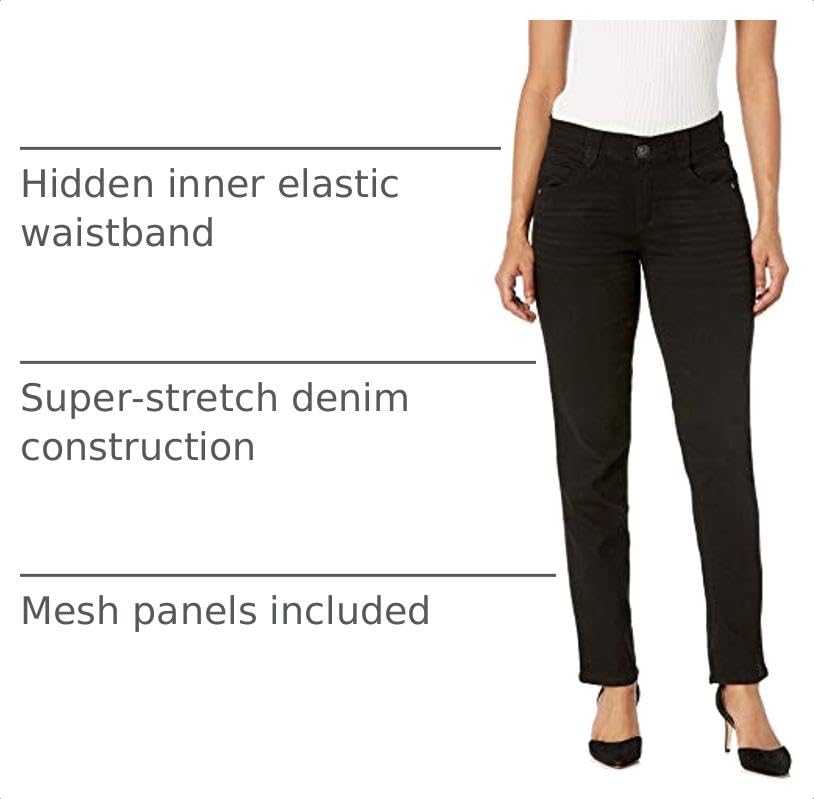 Image of Democracy Women's Petite Ab Solution Straight Leg Jean