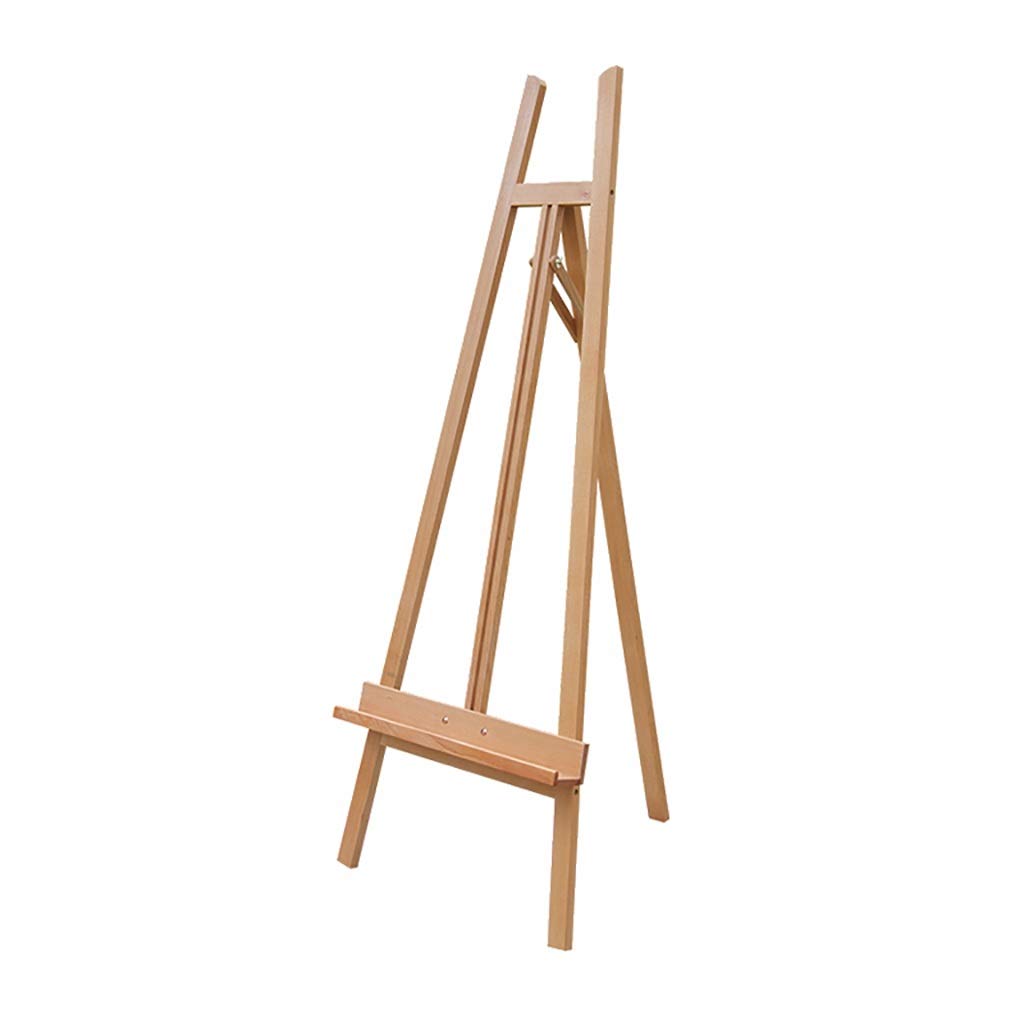 ASerZenith Strong And Durable Solid Wood Folding Easel, Wooden Sketch Easel Solid Wood Display Stand, Height Adjustable 150 * 60 * 90Cm