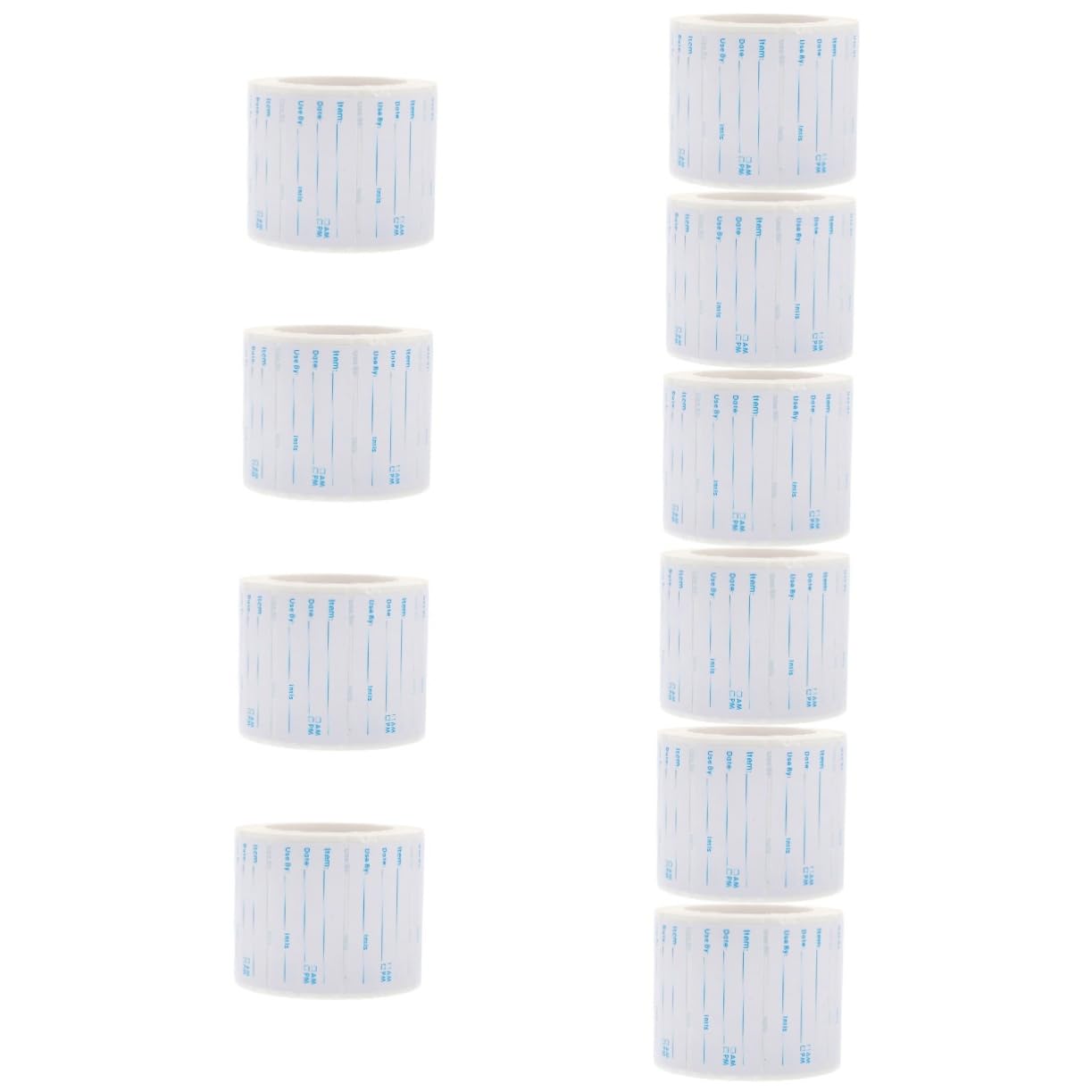 SEWACC 10rollos Etiquetas Adhesivas De Fecha Para Alimentos Resistente y Removible Para Frascos y Contenedores Uso Cocina y Organización De Alimentos