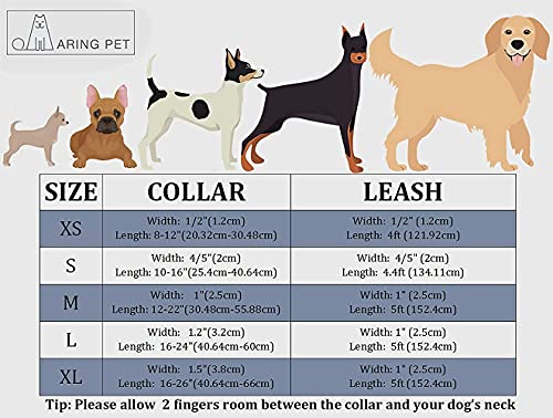 Aring Pet Dog Collar And Leash Set, Soft White Velvet Dog Collar And Leash, Adjustable Collars For Dogs #TOP6