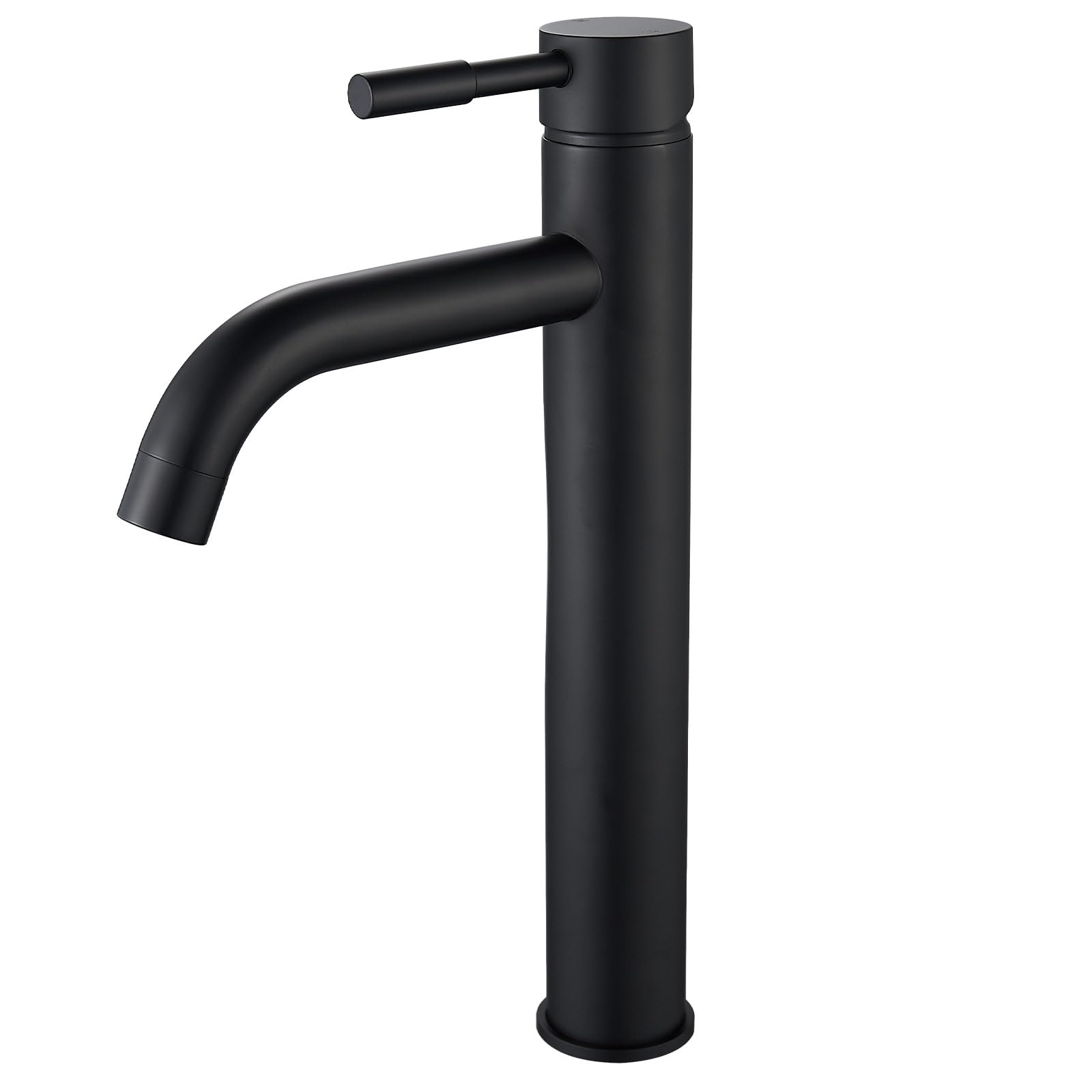 ANVLOJRIH Black Tall Basin Tap, Single Lever Countertop Bathroom Sink Mixer Tap, High Rise Tap Faucet for Washroom