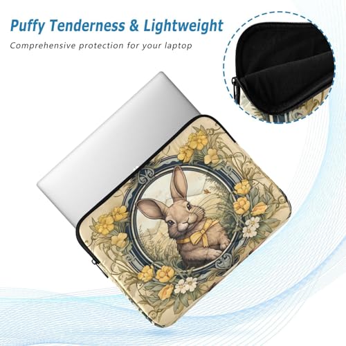 Funda para laptop 13-14 pulgadas con diseño de conejito impermeable miniatura 5