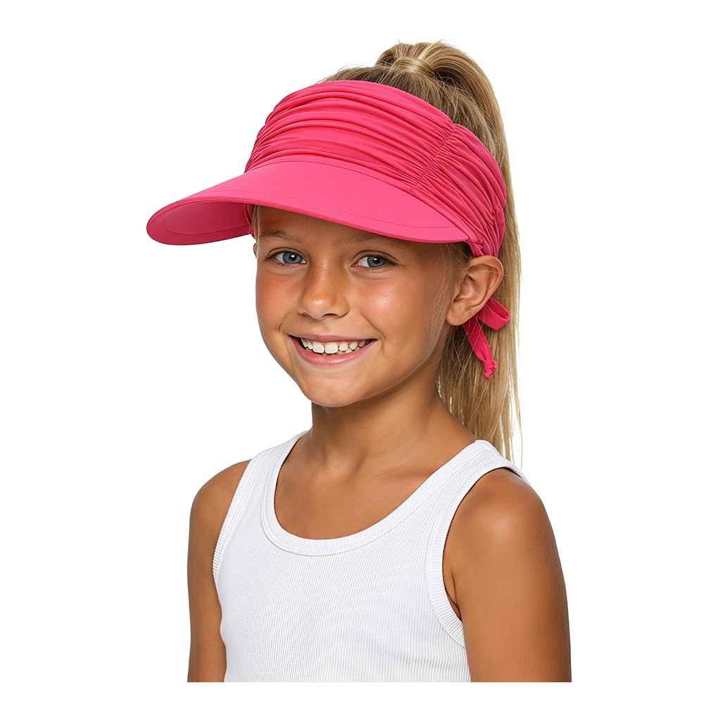 YAMEE Gorra de Sol para Niña Transpirable Protección UV Borde Ancho Ajustable