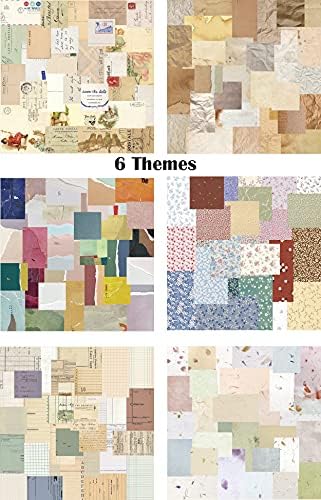 Scrapbook Patterned Paper Vintage 360 Sheets Scrapbooking Supplies Material Paper Floral Retro Aesthetic for Handmade DIY Travel Journal Diary Ideas Writing Drawing Decorative Stationery Paper
