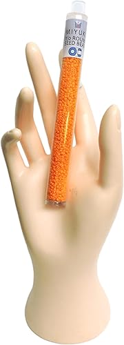 Miniatura 2 de Perlas de cristal de rocailles de color naranja claro Opaque Miyuki 11/0, 0.85 oz