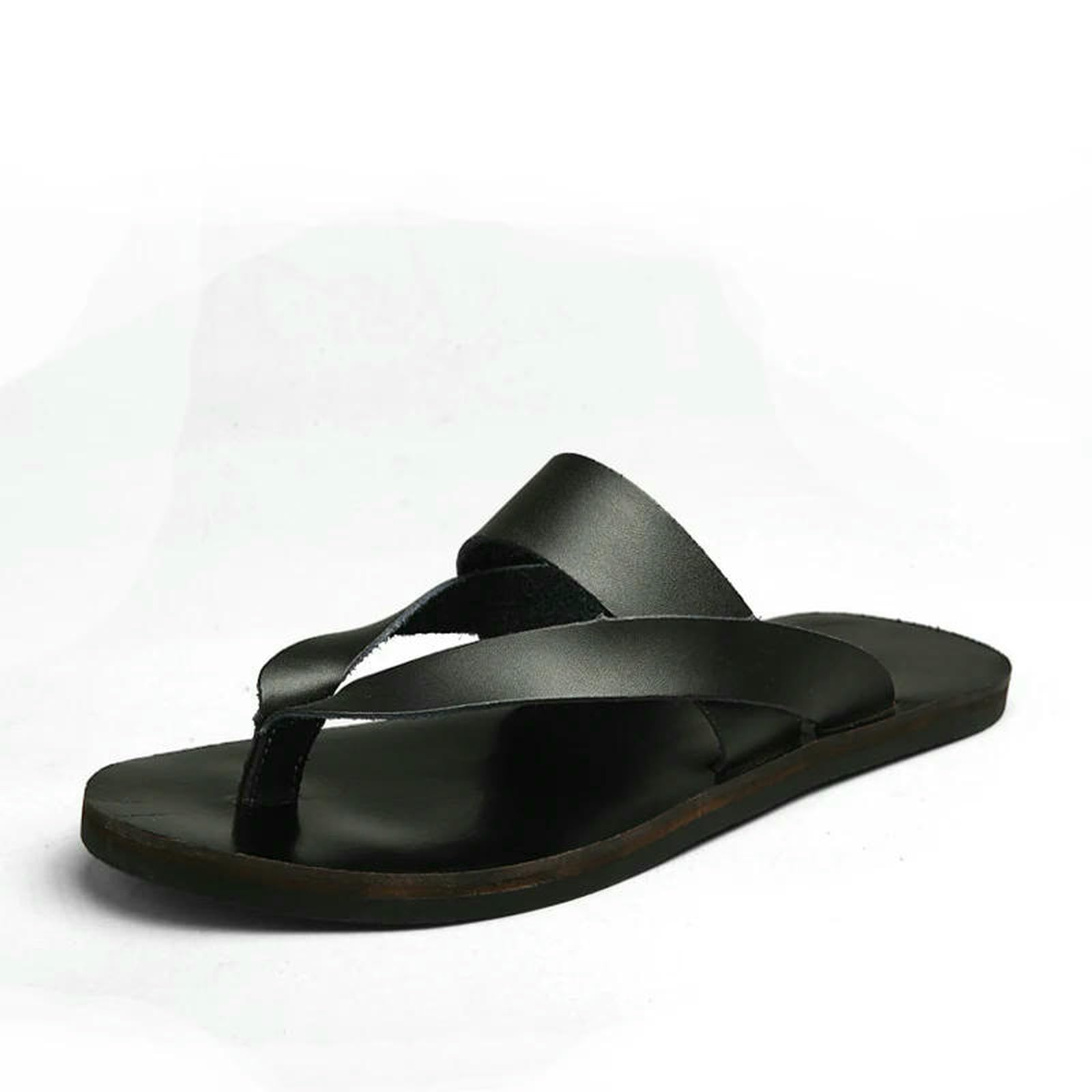 Infradito Uomo Ciabatte da Comode Indossate Come Scarpe Basse Leggere, Sandali Spiaggia Comfort Comprese Uomo-nero-40