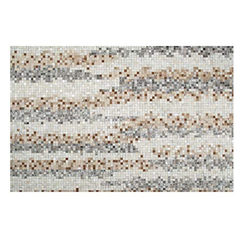 Fydnp Área De Ocio Alfombra Rectangular Alfombra De Patchwork De Piel