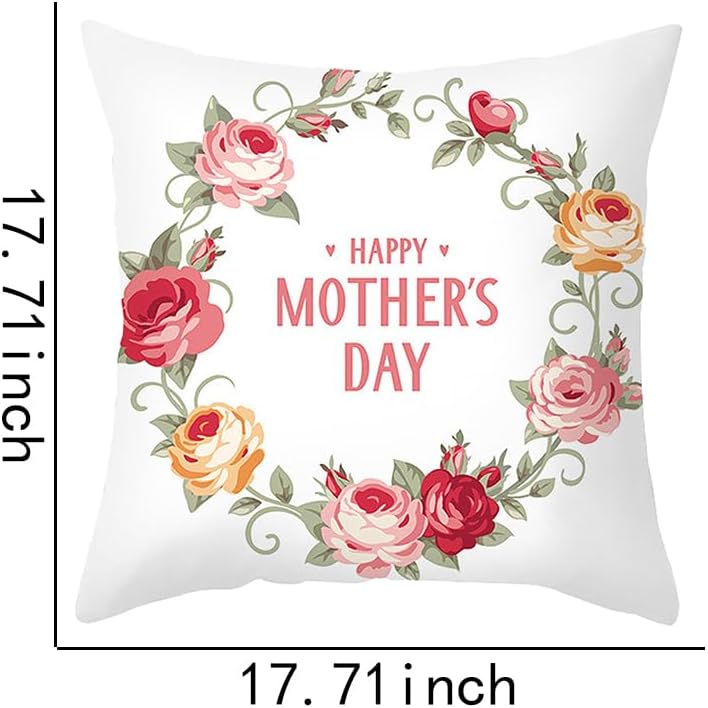 Miniatura 2 de Kefley Funda de almohada decorativa para el día de la madre, 18 x 18 pulgadas, diseño de flores, regalo creativo para el día de la madre, regalos