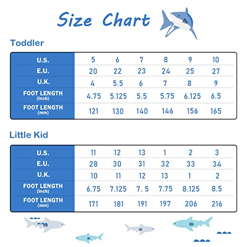 Kids Rain Boots Waterproof Light Up Boots Boys Rain Boots With Handles Toddler Size 10 Blue Shark #TOP5