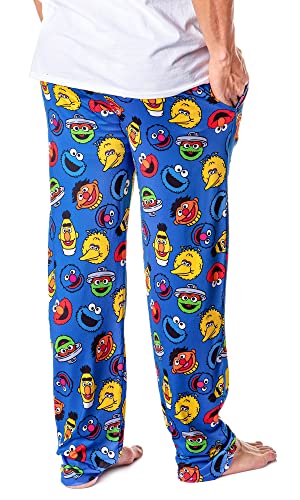 Sesame Street Men's Allover Character Head Adult Lounge Pajama Pants2
