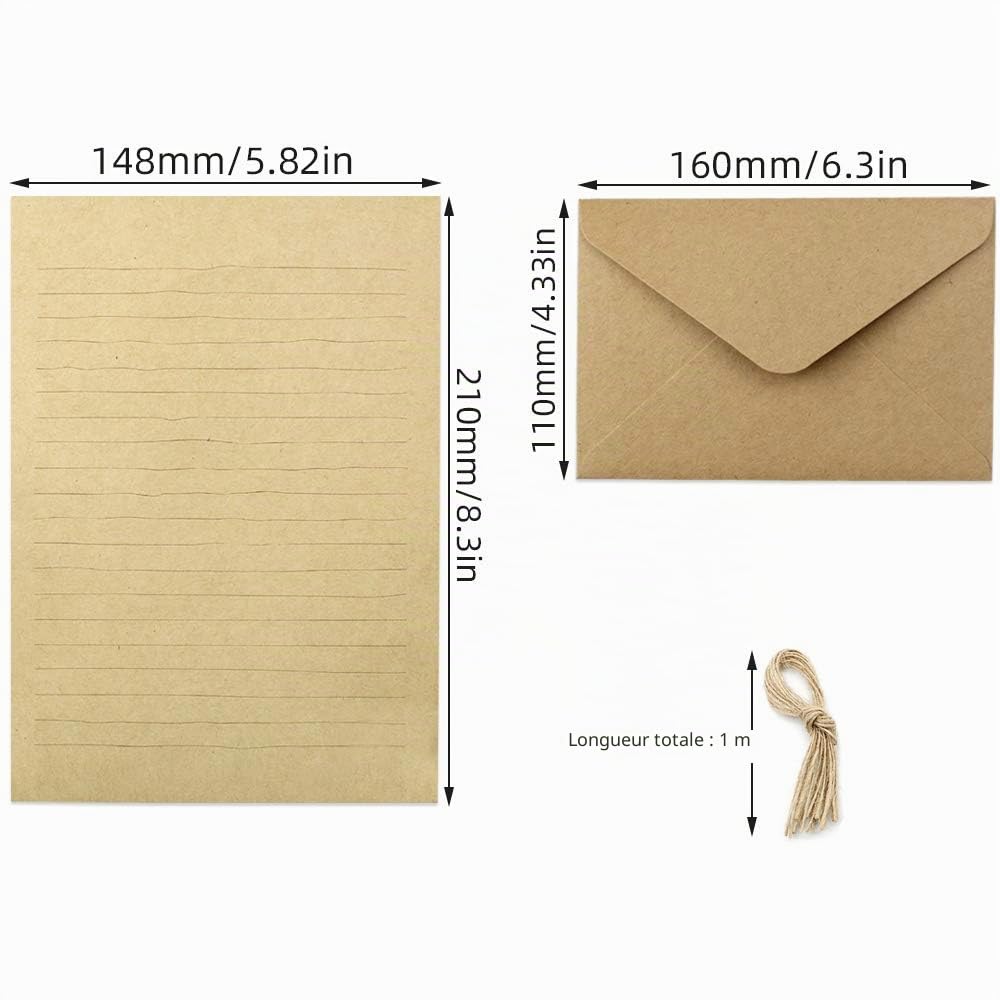 Vintage Papier à Lettre et Enveloppes 70 Pièces Ensemble de Papeterie