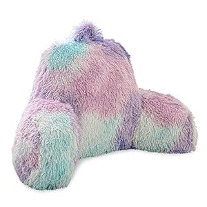 Btargot Reading Pillow Bed Wedge Large Adult Backrest Lounge Cushion with Arms | Back Support for Sitting Up in Bed Blue and Purple