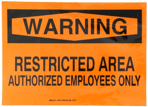 Panneau restricted area Brady 84206 pour bloquer les accès non autorisés