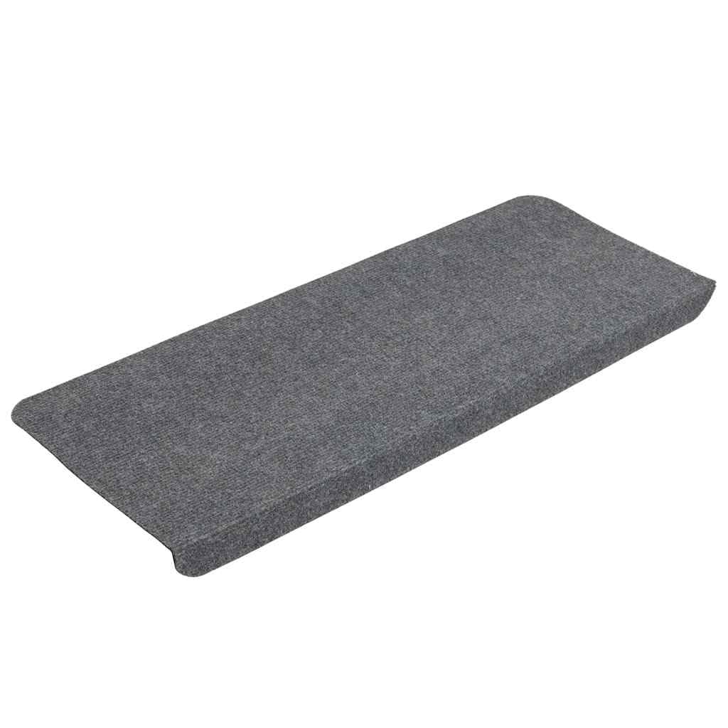 Maty na schody, samoprzylepne, 30 sztuk, szare, 65 x 24,5 x 3,5 cm, filcowe igłowane, antypoślizgowe, ochrona schodów, do korytarza, domu, mieszkania, do remontu, salonu