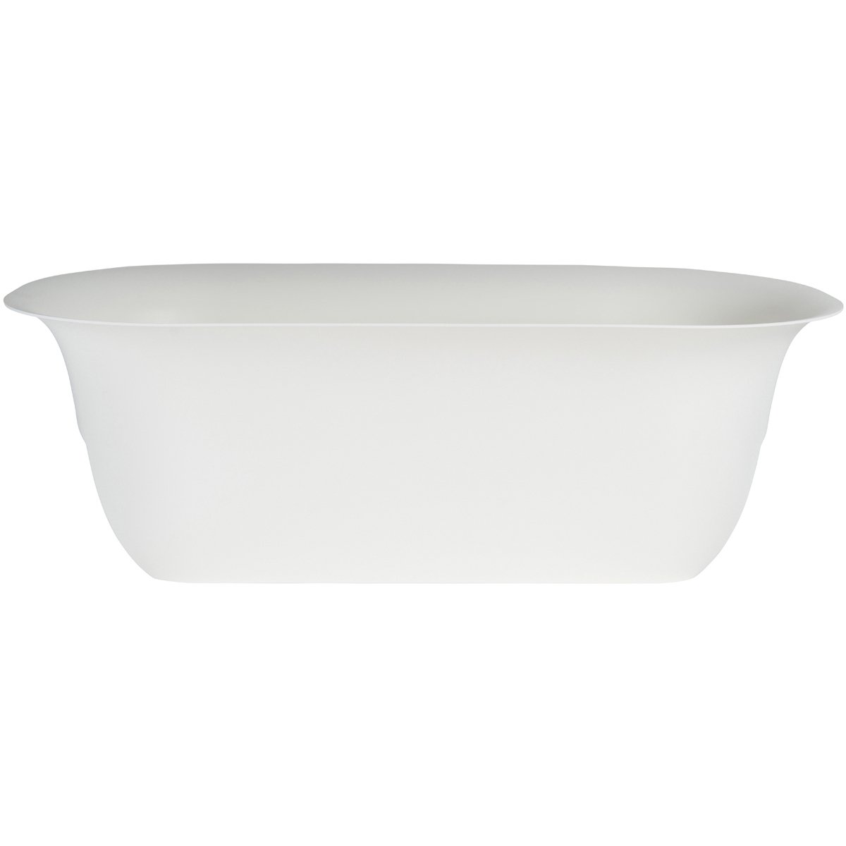 Modica Rail Bloem de 60cm en blanco jardinera para barandilla de terraza