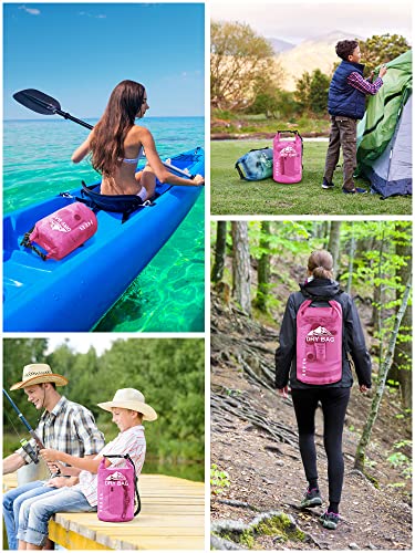 image for HEETA Dry Bag Waterproof for Women Men, Roll Top Lightweight Dry Stora