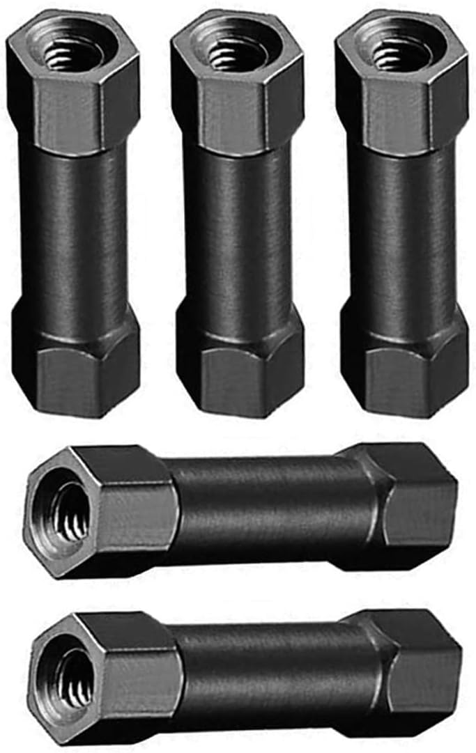 M3 x 20mm Hex Aluminum Standoff Spacer Column, Hexagonal Connecting Column, for Drone Quadcopter, RC Aircraft, DIY Models Nut, Black - (5 Pcs)