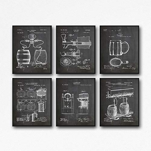 Affiches de brevet de bière 50x70 pour habiller un grand mur vide style bistrot