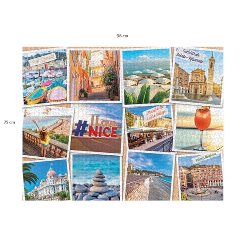 Puzzle 2000 pièces : Nice Côte dAzur Ravensburger Nathan - vue 8