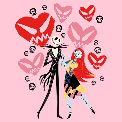 Girl's The Nightmare Before Christmas Jack and Sally Love T-Shirt2
