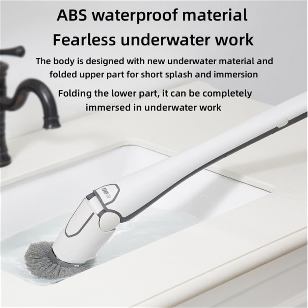 Electric Spin Scrubber, Crevice Cleaning Brush, Digital Power Indicator Minimalist Design Easy to Extend and Retract, for Bathroom Kitchen Car