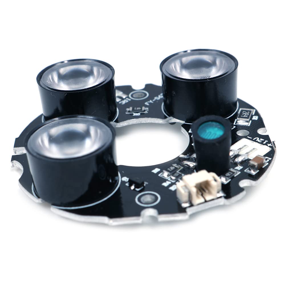 850nm infrarosso 3 LED Array bordo IR Illuminatore con IR Gamma fino a 30m Per tutti i tipi di moduli della fotocamera, Potenza DC 12V