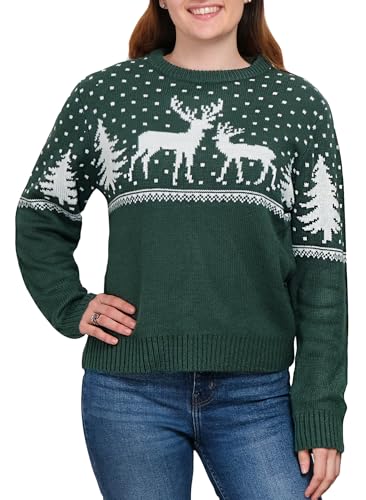 LUBOT Women Men Unisex Matching Couples Ugly Christmas Sweaters Family His and Hers Xmas Sweater Cute Tacky Pullover2