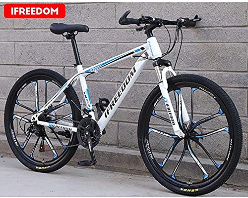 XBSXP 26-Zoll-21-Gang-Mountainbike-Fahrrad Erwachsener Student im Freien Hardtail-Mountainbikes Radfahren Rennräder Heimtrainer, 26-Zoll-Blau – Bild 3