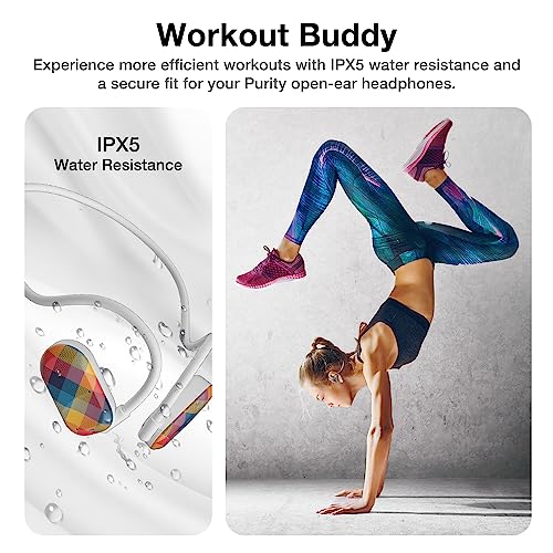 Image of Purity Air Open Ear Headphones - True Air Conduction Wireless Bluetooth Open Ear Earbuds with Dual Mic for iPhone /Android - Secured Long Wearing Comfort, Sports Sweat Resistant (ACPCS151)