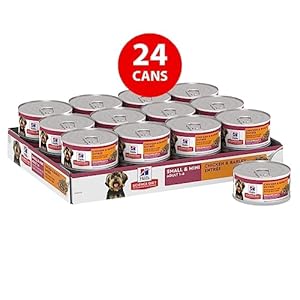Hill’s Science Weight loss program Small & Mini, Grownup 1-6, Small & Mini Breeds Premium Diet, Moist Canine Meals, Rooster & Barley Loaf, 5.8 oz Can, Case of 24