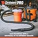The Dustopper PRO, Low-Profile Dust Separator for Shop Wet/Dry Vacuums. Includes High-Flow 90 Degree Sweep Elbows and Connection Hose. Fits Standard 5 Gallon Buckets, Made in USA
