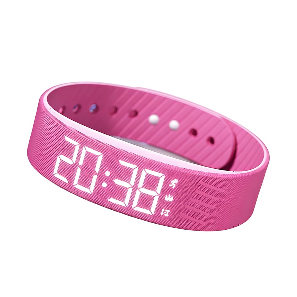 Vibrating Alarm Clock Watch 2026 New Wristband Rechargeable Silent Alarm for Deep Sleepers LED Display Vibrating Alarm Watch