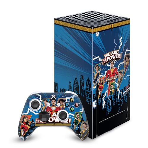 Skin Vinyle Xbox Series X Shazam - Autocollant Console et Manettes Head Case Designs