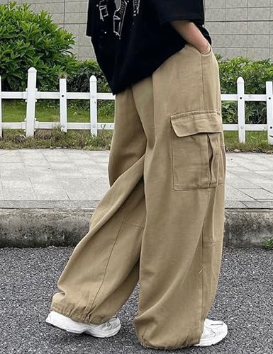 Cargo Pants Y2K Grunge Baggy Pants Hip Hop Drawstring Pants Joggers Goth Parachute Pants for Men3