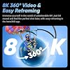 Insta360 X4 paquete estándar - cámara de acción 360 sumergible 8K, video gran angular 4K, efecto de selfie stick invisible, protectores de lente removibles, batería de 135 min, edición con IA, estabilización 4