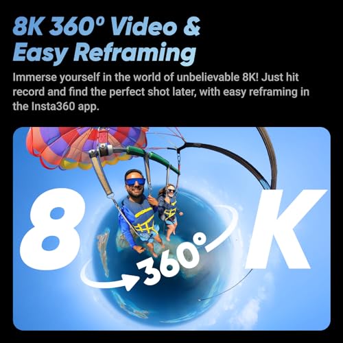 Insta360 X4-8K Waterproof 360 Action Camera, 4K Wide-Angle Video, Invisible Selfie Stick Effect, Removable Lens Guards, 135 Min Battery Life, AI Editing, Stabilization, for Sports, Travel, Outdoor by Insta360 - Image 2