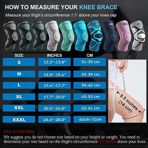 NEENCA Knee Brace for Knee Pain Relief, Medical Knee Support with Patella Pad & Side Stabilizers, Compression Knee Sleeve for Meniscus Tear, ACL, Arthritis, Joint Pain, Runner, Sport - 4