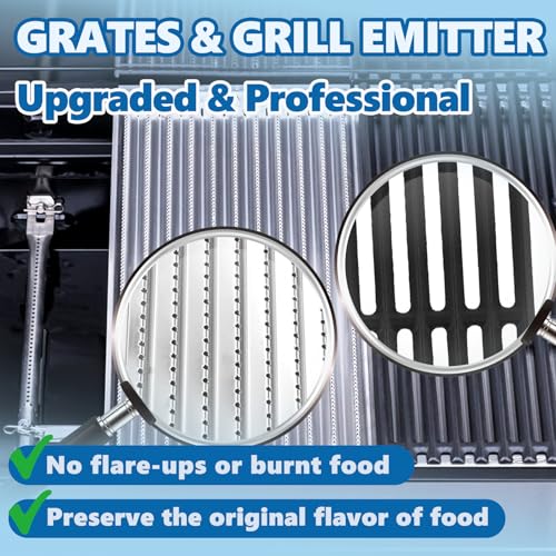 Image of Emitter Plate & Grill Grate 463242516 for Charbroil Commercial Infrared 3 Burner Grills 463242515 466242515 463243016 463367016 466242516 463342620 463346017, Charbroil G474-0017-W1 G466-2400-W1 Parts