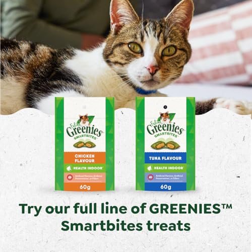 GREENIES Feline SMARTBITES Cat Treats Natural Dental Care, Chicken Flavour, 2.1oz Pouch image 4