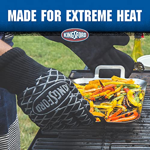 image for Kingsford Extreme Heat BBQ Grill Gloves, 2 Count | Heat Resistant Barb